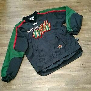 flaw vtg. CCM NHL Minnesota popover windbreaker